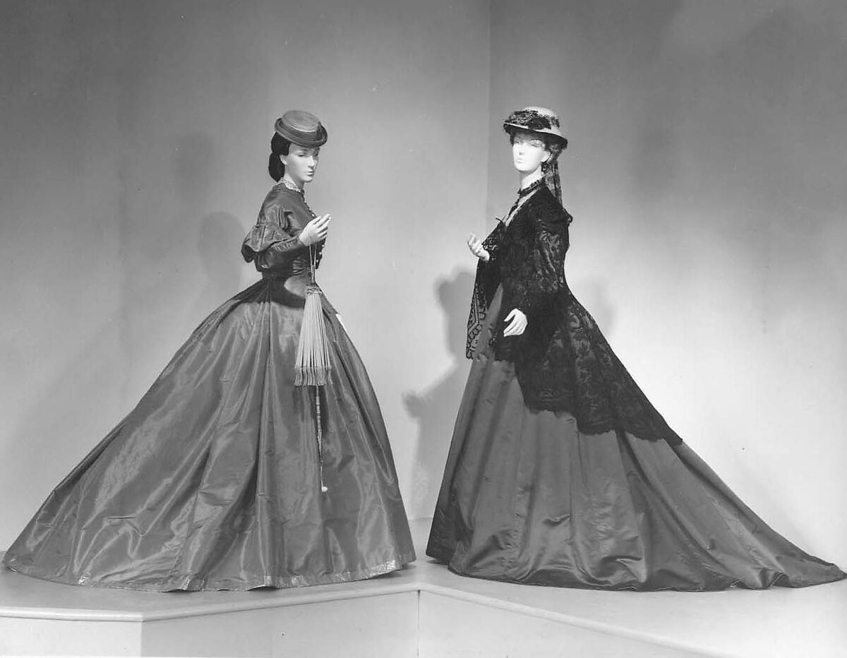 Dress, silk, British