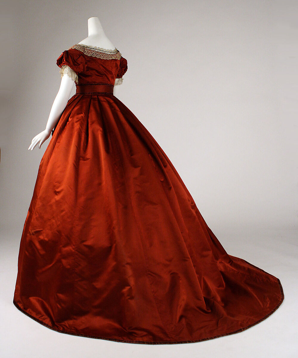 Dress, silk, British