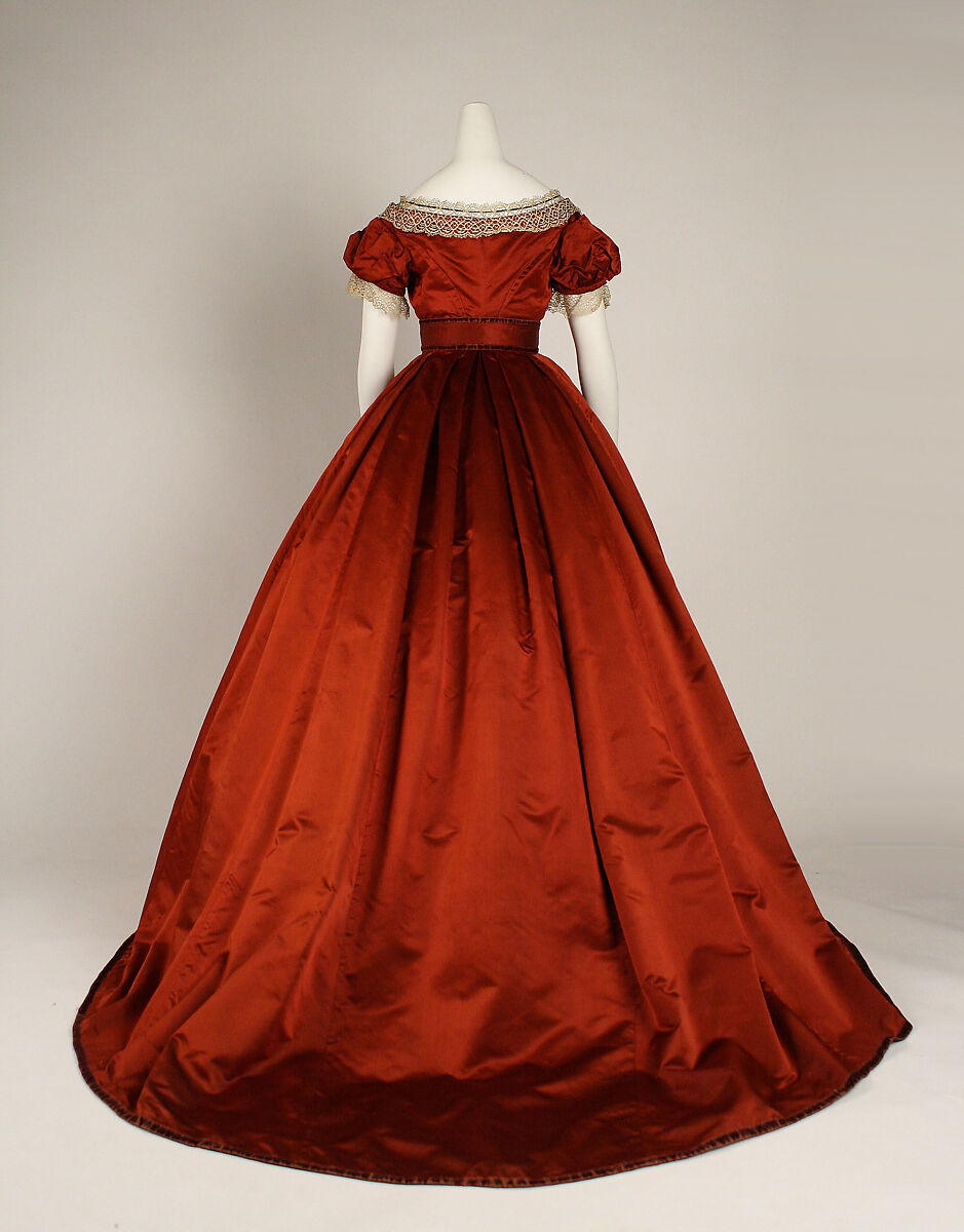 Dress, silk, British