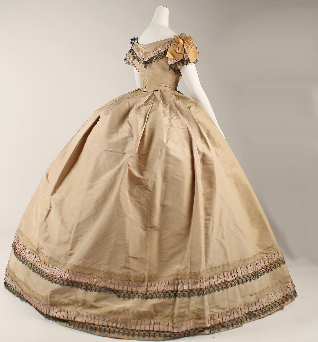 Dress, silk, British