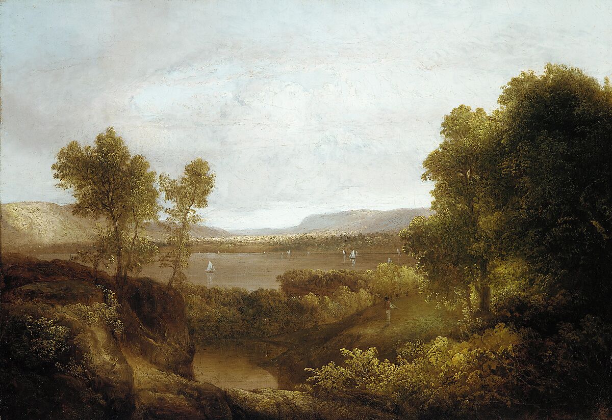 On the Hudson, Thomas Doughty (American, Philadelphia, Pennsylvania 1793–1856 New York), Oil on canvas, American 