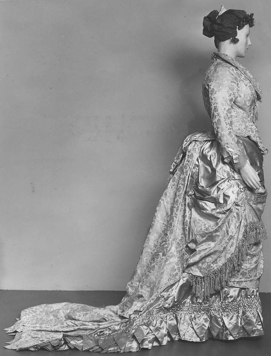 Dress, silk, cotton, American