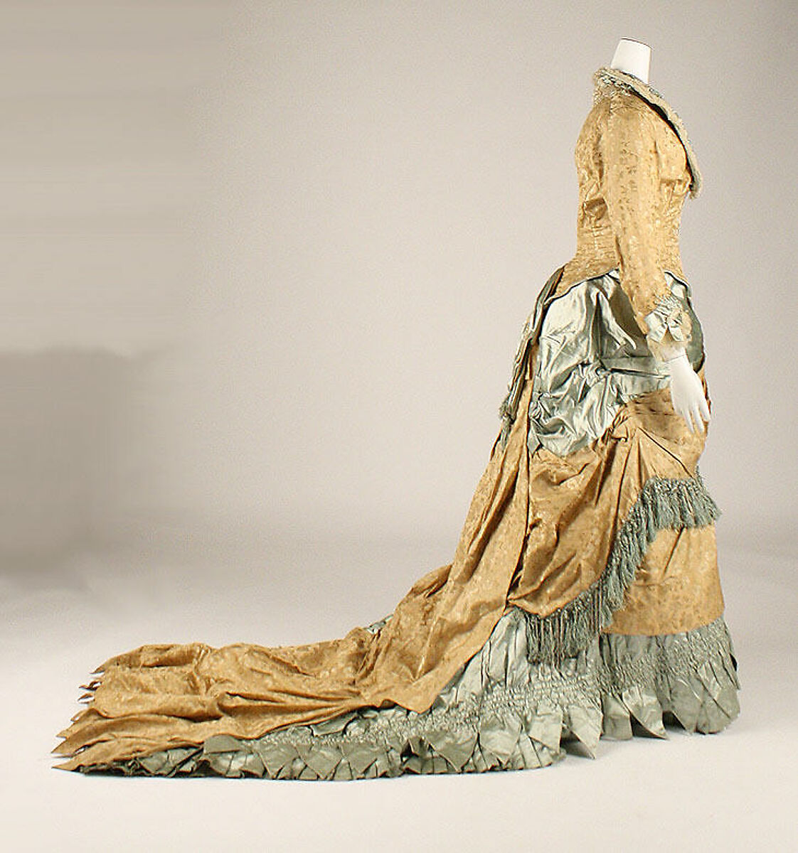 Dress, silk, cotton, American