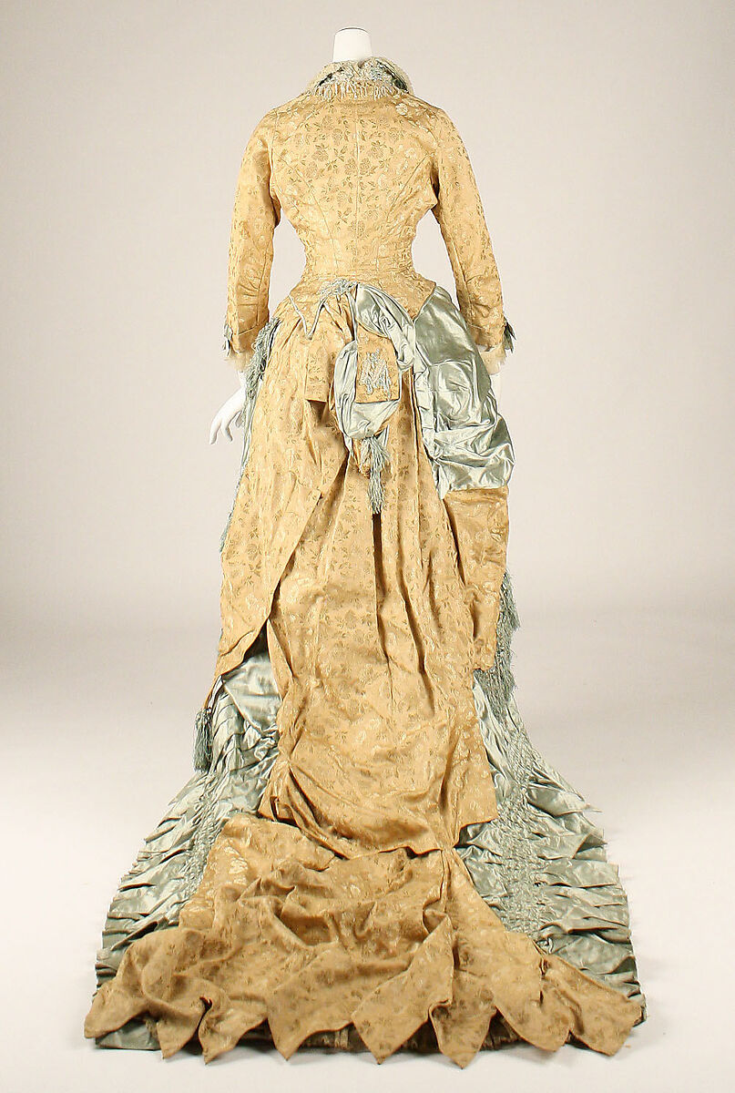 Dress, silk, cotton, American