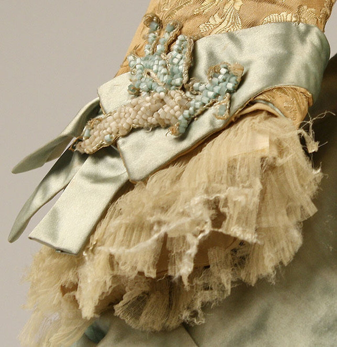 Dress, silk, cotton, American