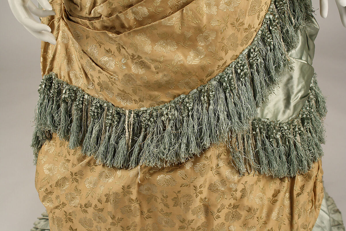 Dress, silk, cotton, American