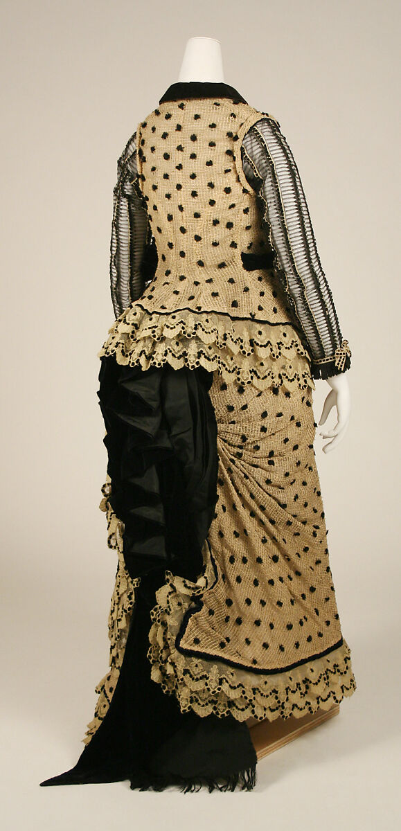 Dress, cotton, silk, American