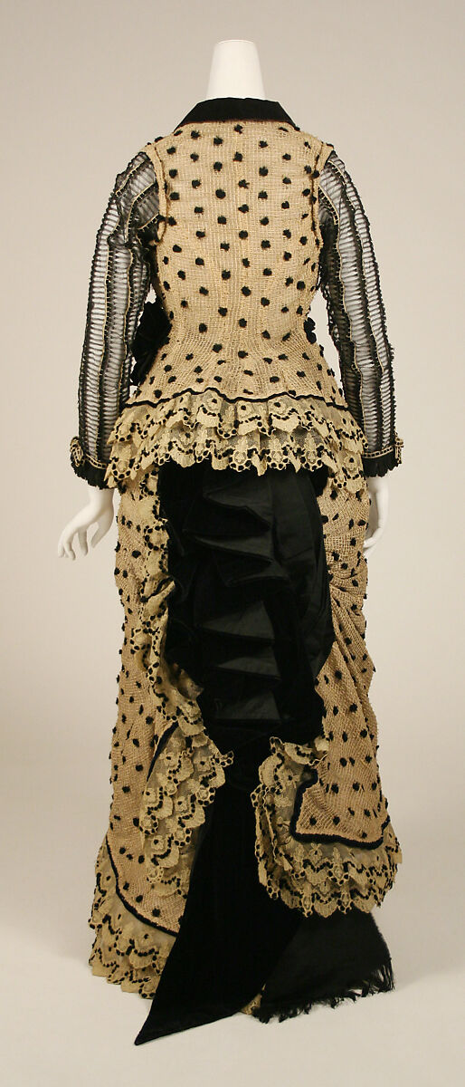 Dress, cotton, silk, American