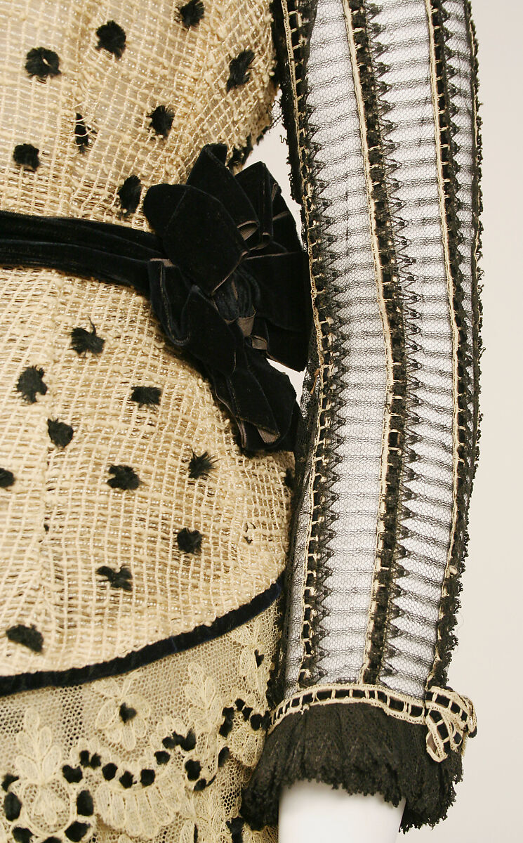 Dress, cotton, silk, American