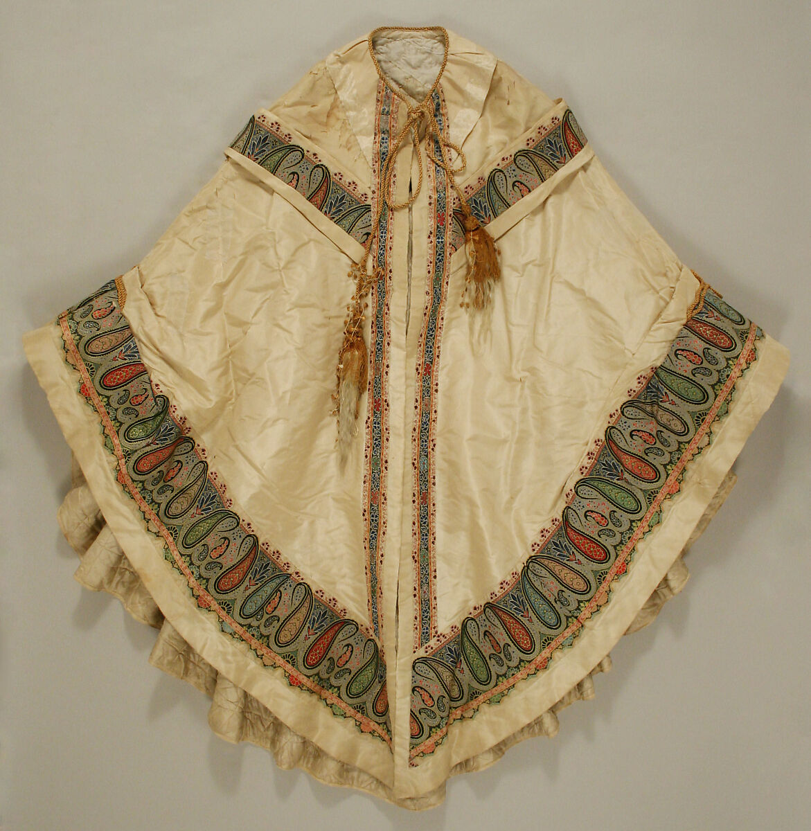 Evening cape, silk, American or European