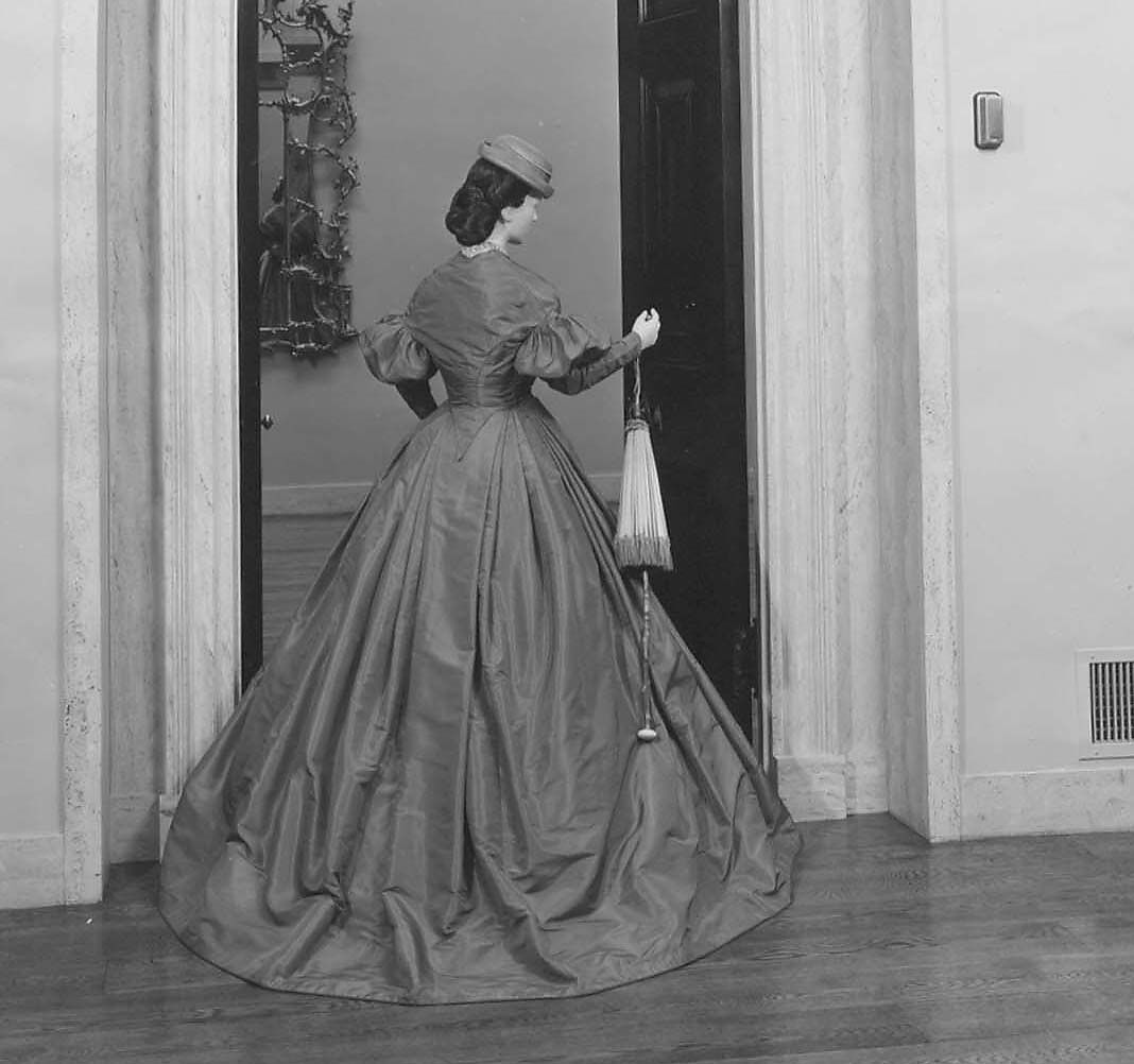 Dress, silk, American