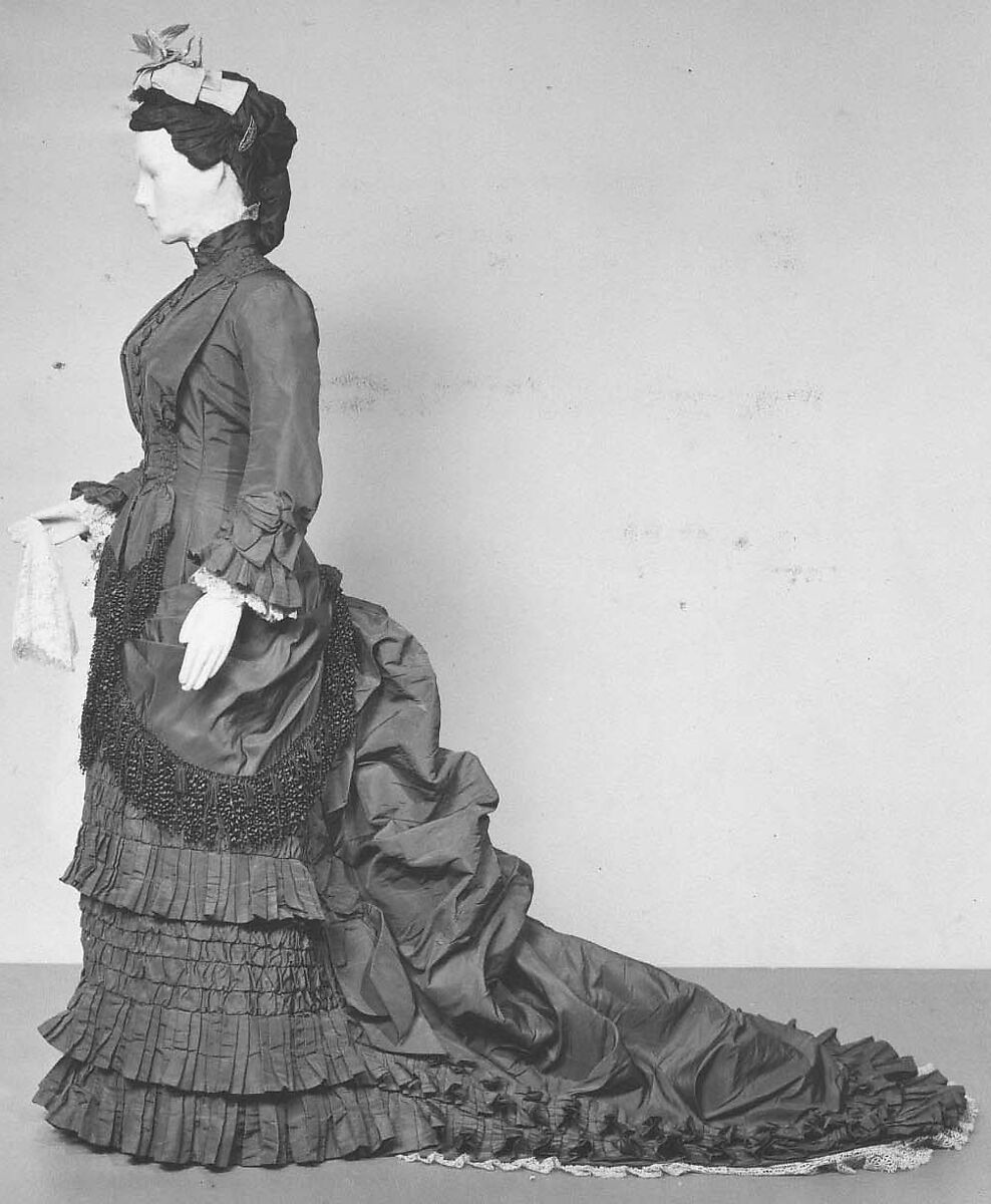 Wedding dress, silk, American