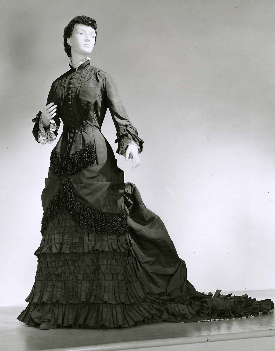 Wedding dress, silk, American