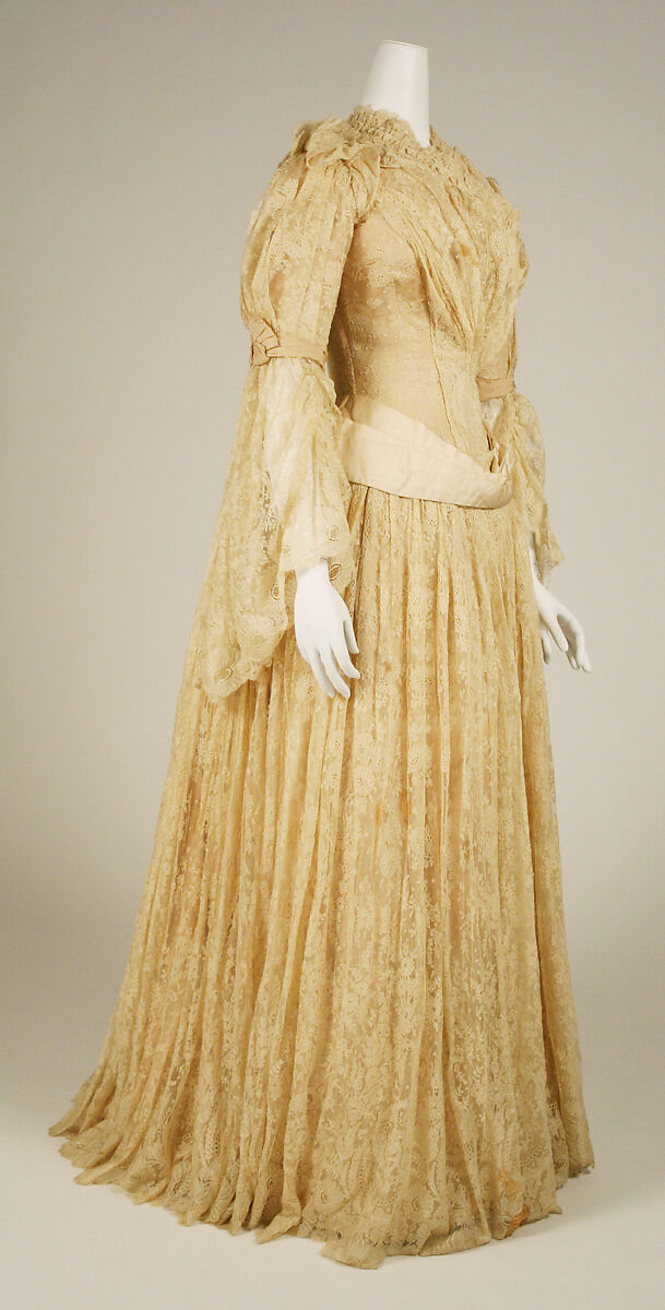 Evening dress, silk, American