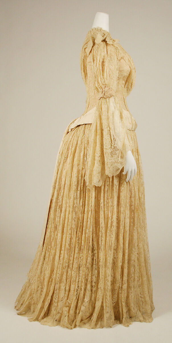 Evening dress, silk, American