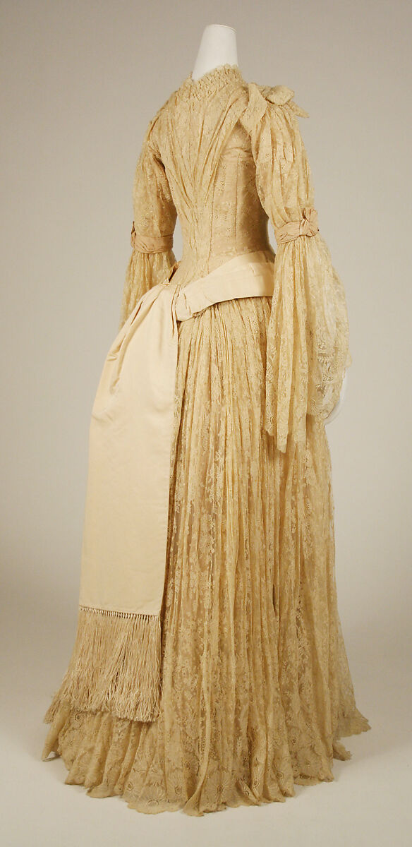 Evening dress, silk, American