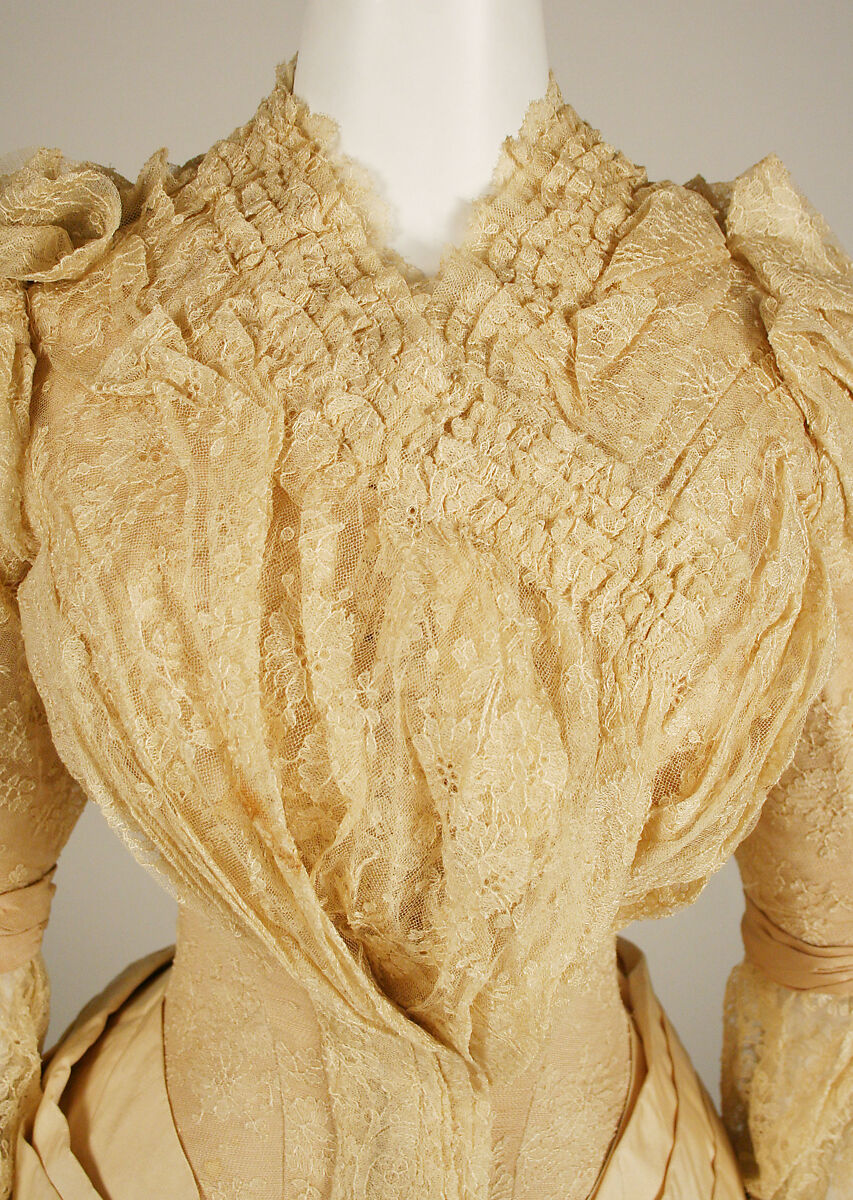Evening dress, silk, American