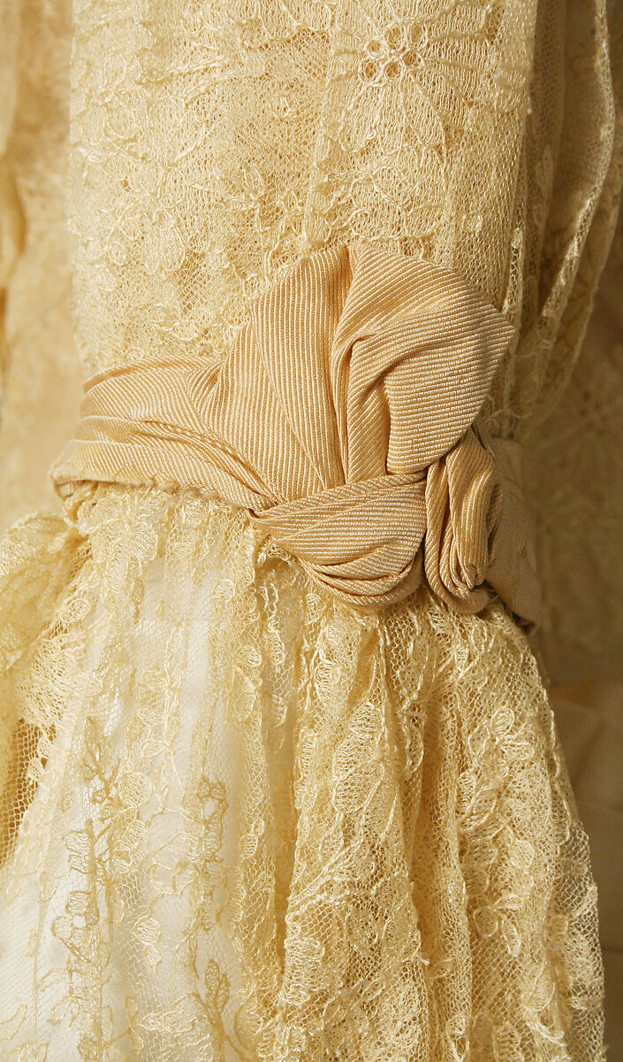 Evening dress, silk, American