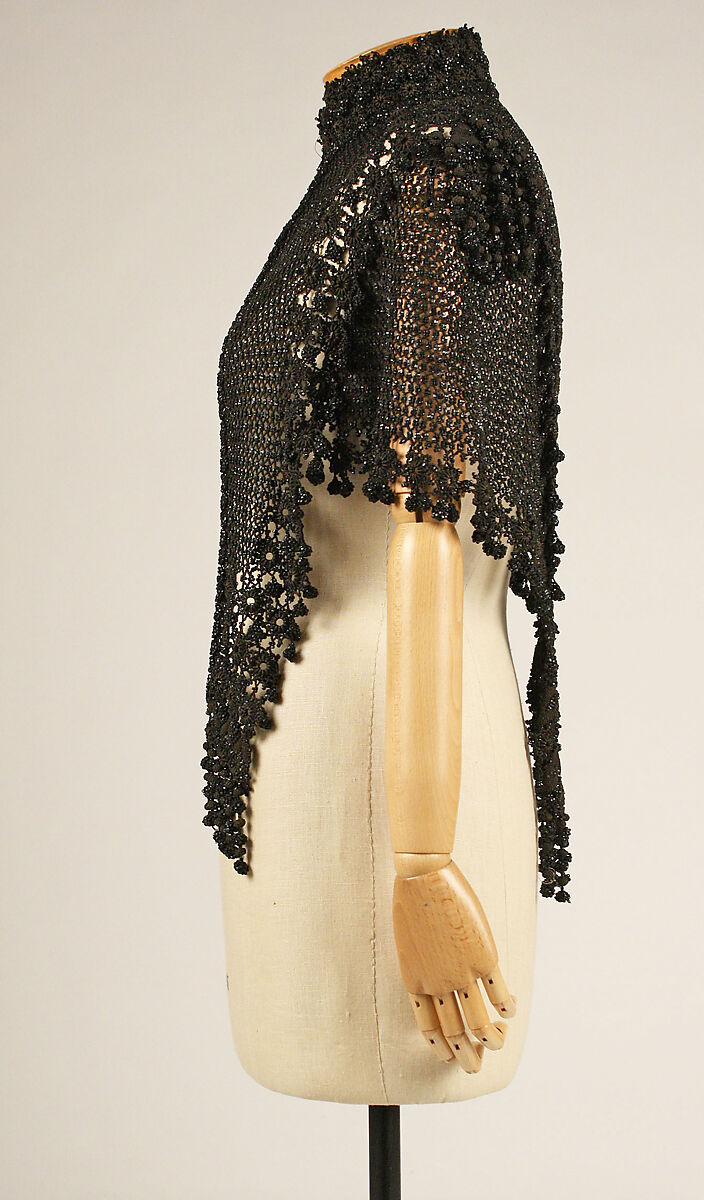 Capelet, silk, jet, American