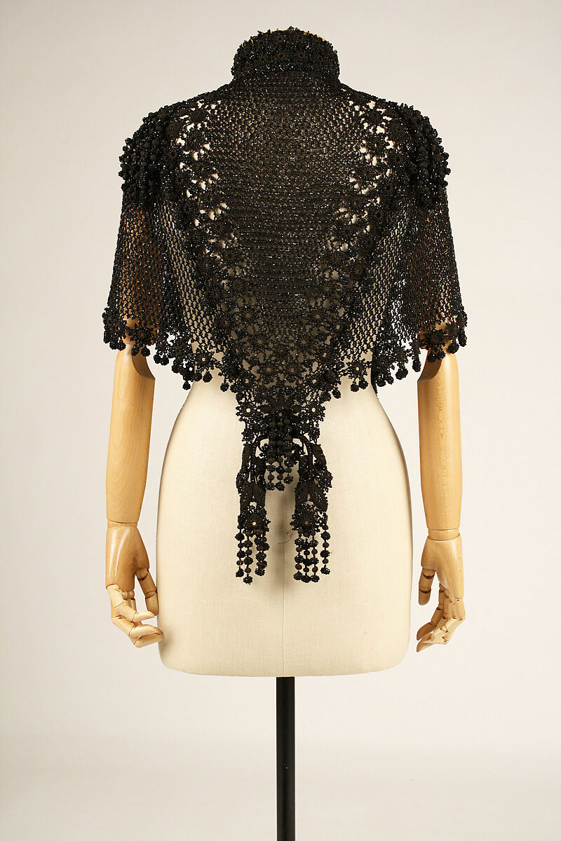 Capelet, silk, jet, American