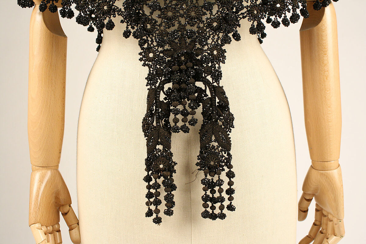 Capelet, silk, jet, American