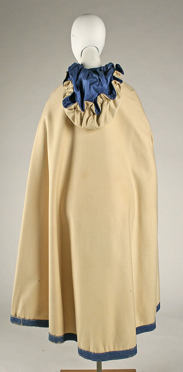 Cloak, silk, American or European