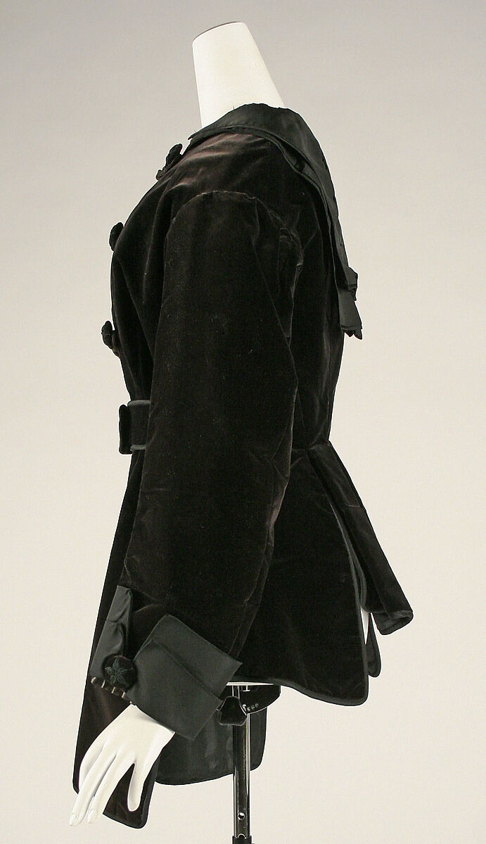 Coat, silk, probably American