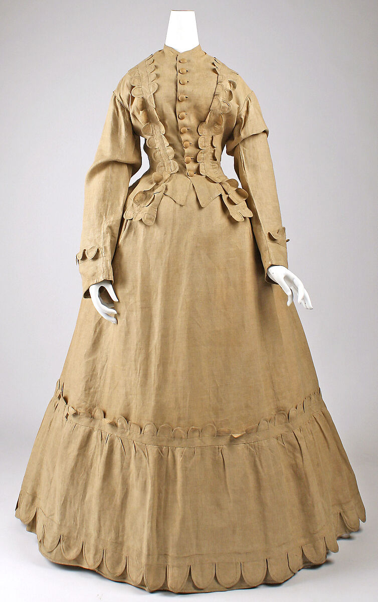 Dress, linen, American