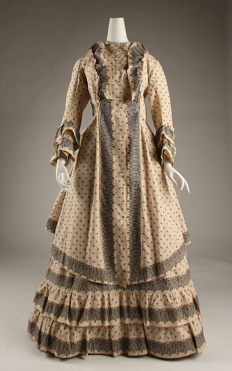 Morning dress, cotton, American 