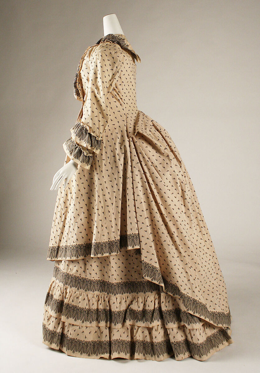 Morning dress, cotton, American