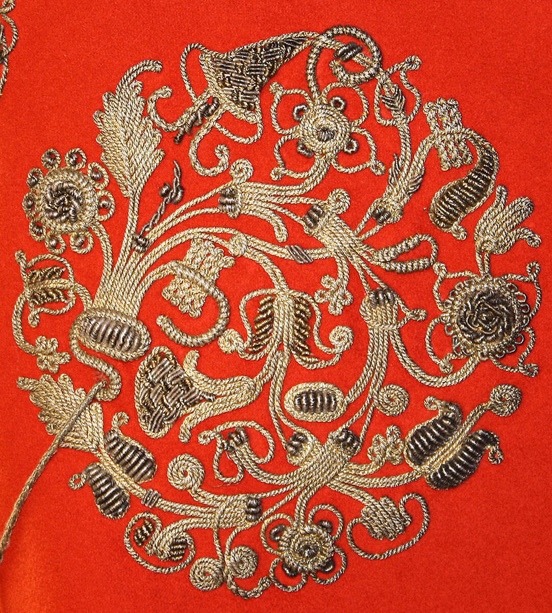 Bashlik, wool, metal thread, European