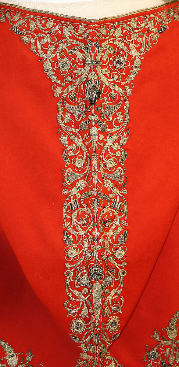 Bashlik, wool, metal thread, European