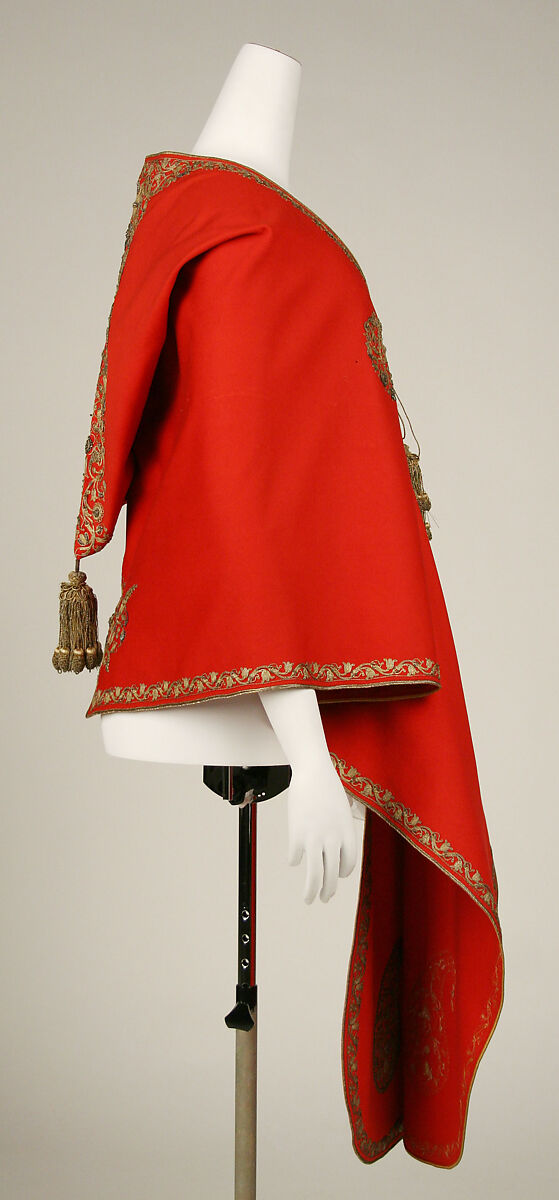 Bashlik, wool, metal thread, European