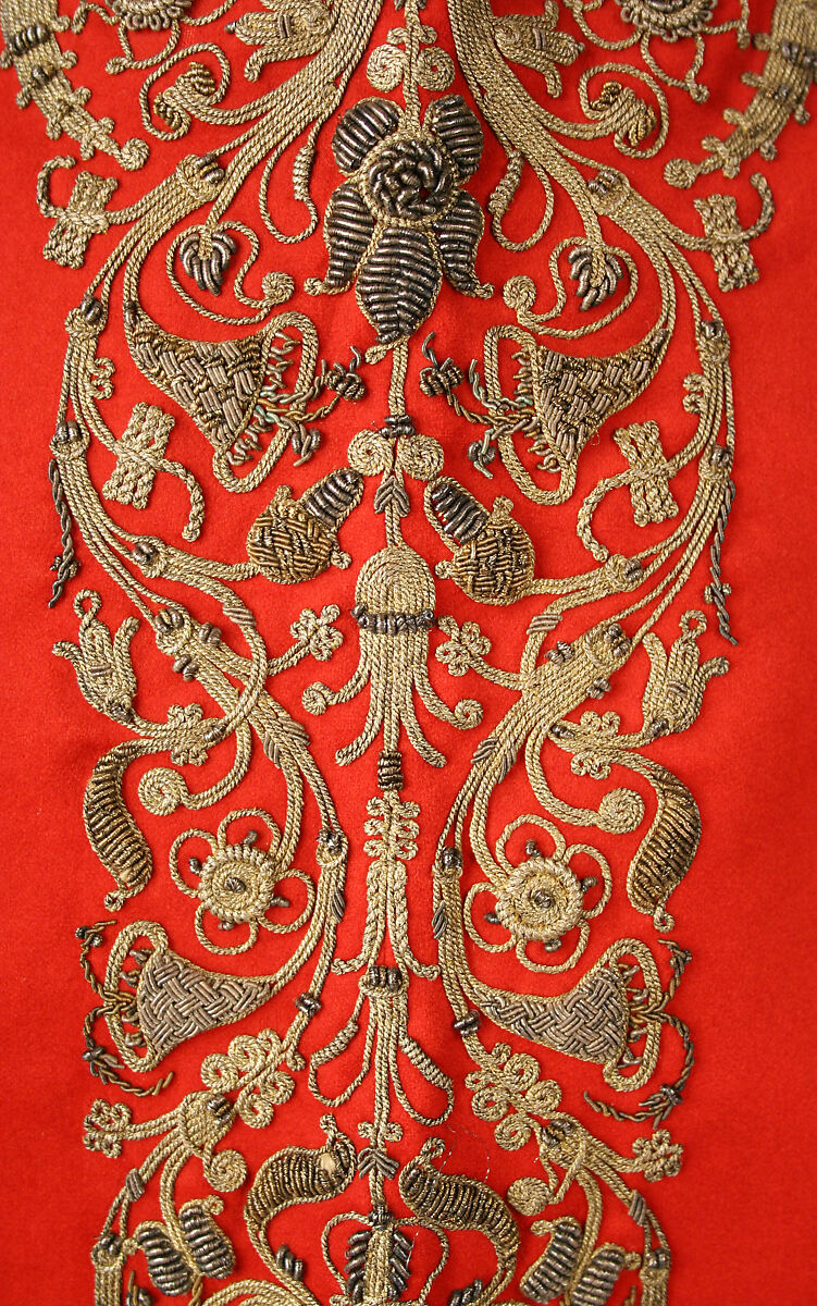 Bashlik, wool, metal thread, European