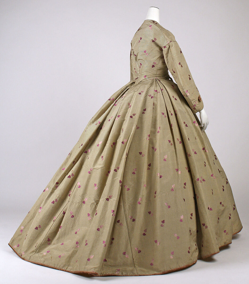 Dress, silk, American