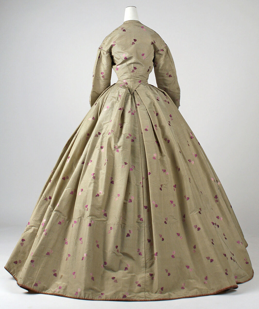 Dress, silk, American