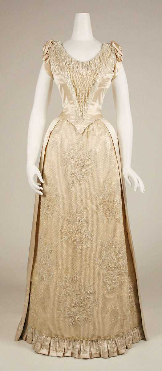 Evening dress, silk, American 