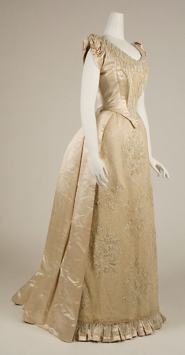 Evening dress, silk, American