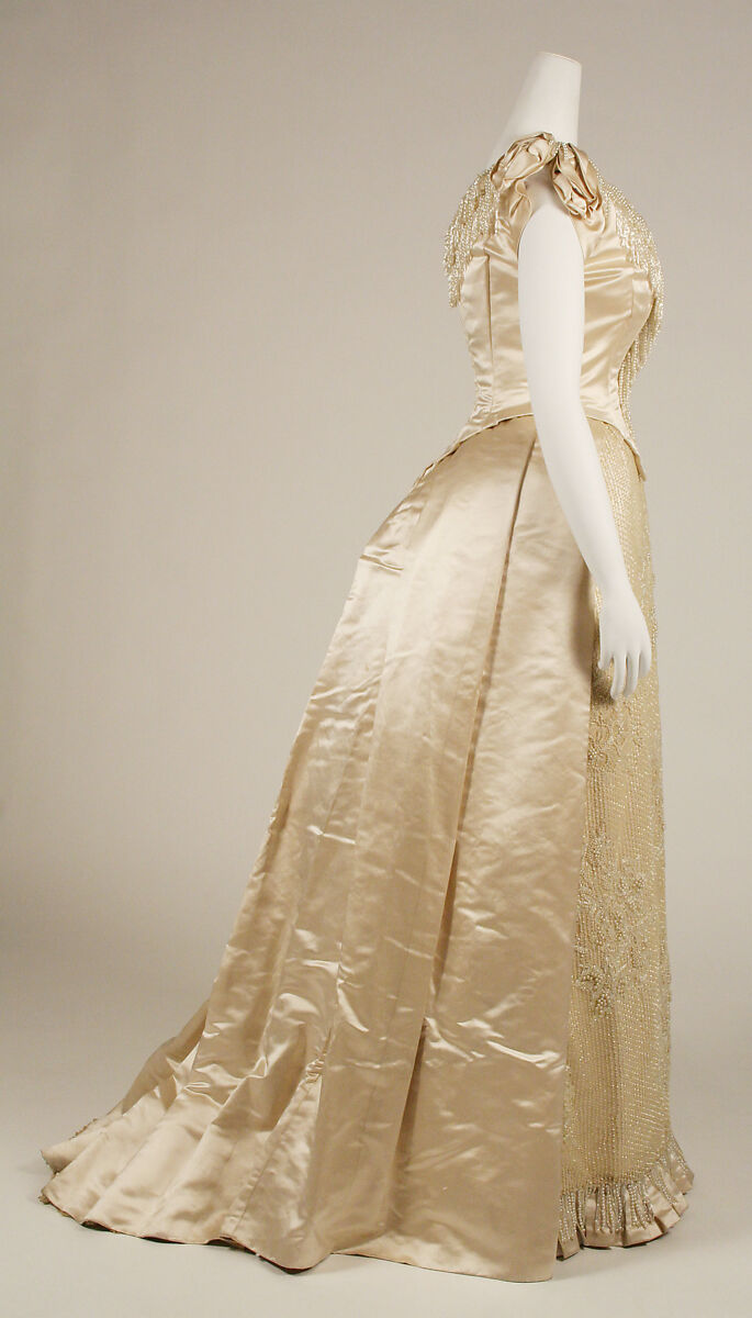 Evening dress, silk, American