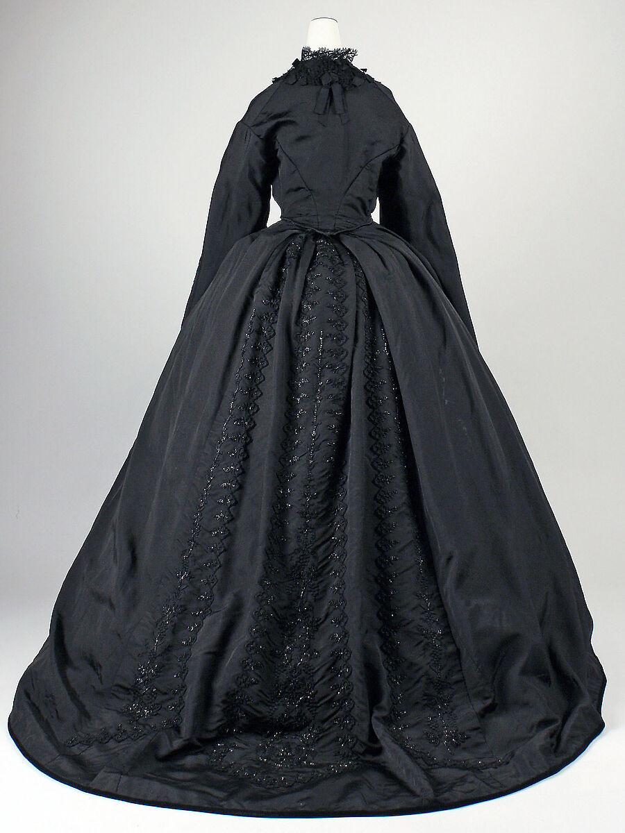 Dress, silk, probably American