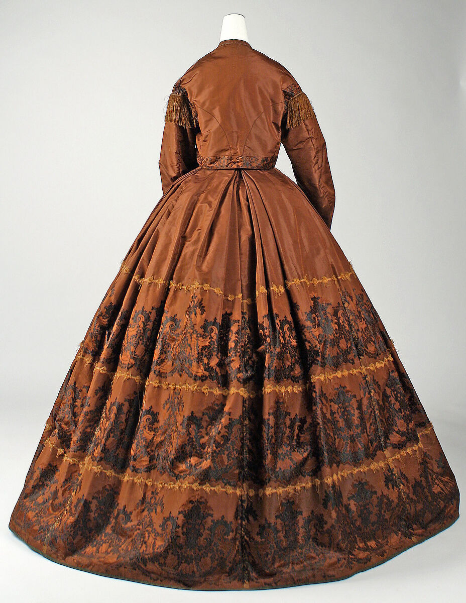Dress, silk, American