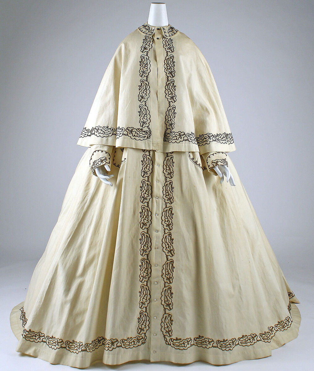 Morning dress, cotton, American 