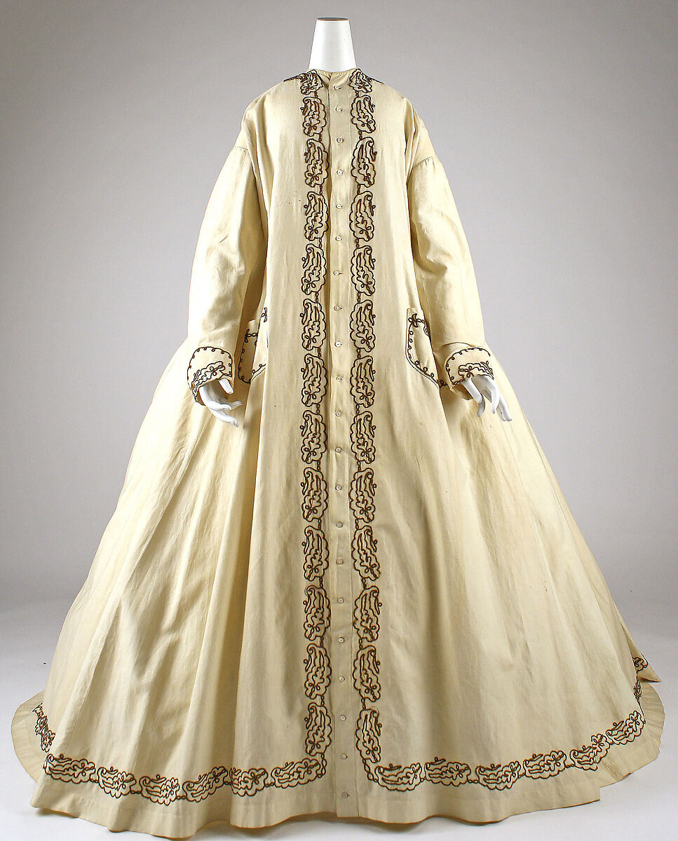Morning dress, cotton, American