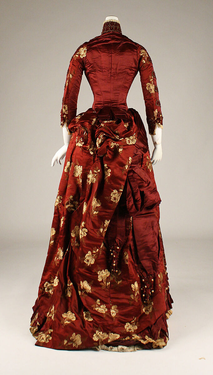 Ensemble, silk, glass beads, French