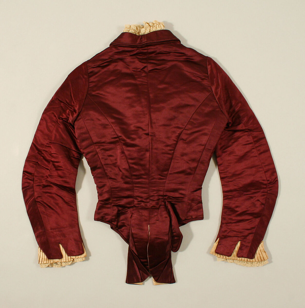 Ensemble, silk, glass beads, French