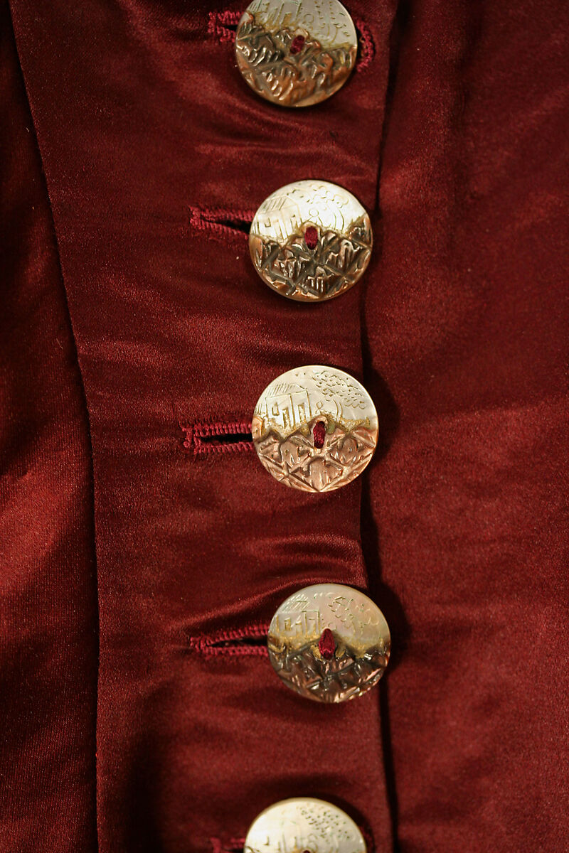 Ensemble, silk, glass beads, French