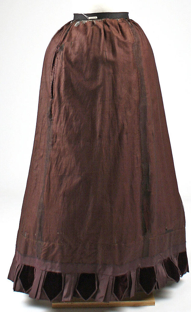 Walking dress, silk, cotton, American