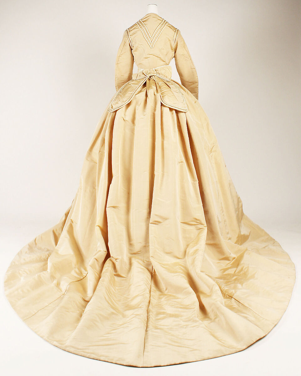 Wedding dress, silk, American