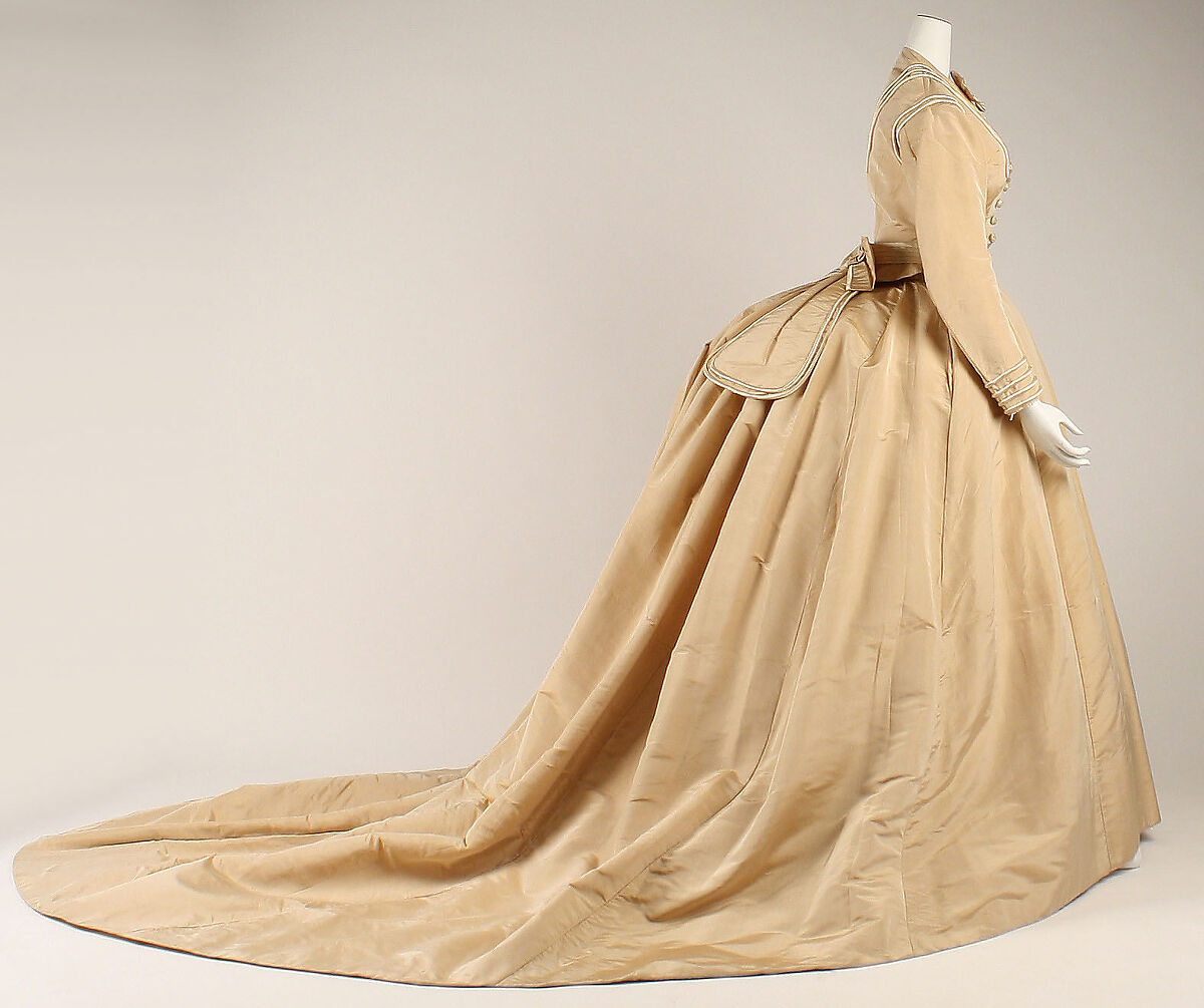 Wedding dress, silk, American