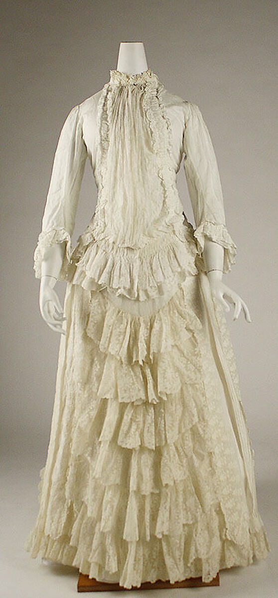 Morning dress, cotton, American 